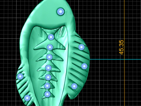 Dainty Gold Cloisonne Fish Charm 3D Print Model