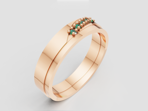 Gold band ring 3D Print Model