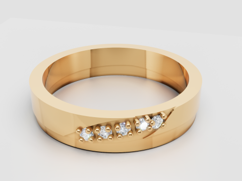 Gold band ring 3D Print Model