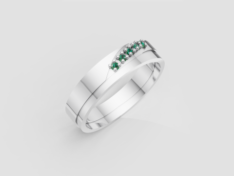 Gold band ring 3D Print Model