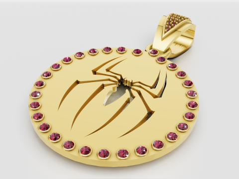 Spider pendant 3D प्रिंट मॉडल