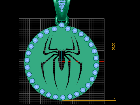 Spider pendant 3D प्रिंट मॉडल