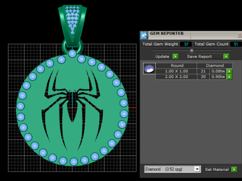 Spider pendant 3D प्रिंट मॉडल