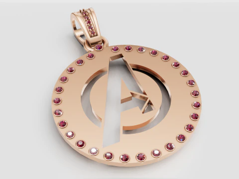 Avengers gold pendant 3D Print Model
