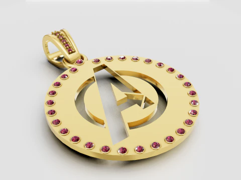 Avengers gold pendant 3D Print Model