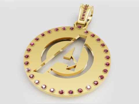 Avengers gold pendant 3D Print Model