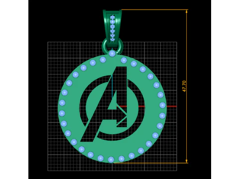 Avengers gold pendant 3D Print Model