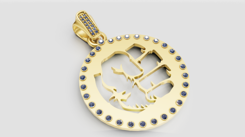Thanos pendant 3D 프린트 모델 .c4d .max .obj .3ds .fbx .stl .blend 