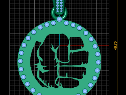 Thanos pendant 3D 프린트 모델