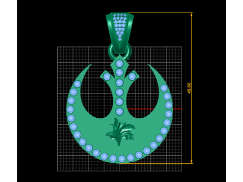 Star Wars Rebel pendant Model Cetak 3D