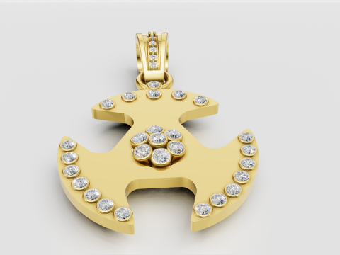 Gold halo pendant 3D Print Model