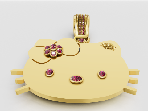 Hello kitty pendant 3D Print Model