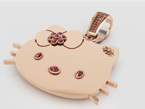 Hello kitty pendant Modelo de impresión 3D