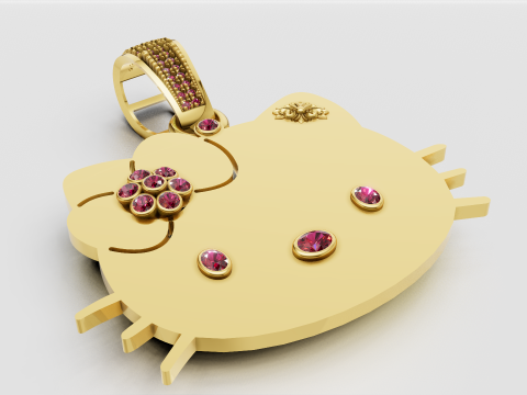 Hello kitty pendant Modelo de impresión 3D