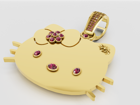 Hello kitty pendant Modelo de impresión 3D