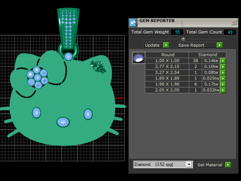 Hello kitty pendant Modelo de impresión 3D