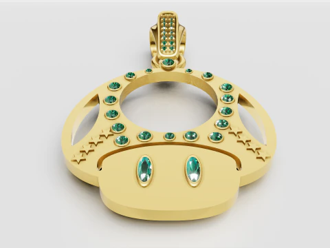 Ciondolo a forma di fungo Mario Modello di stampa 3D