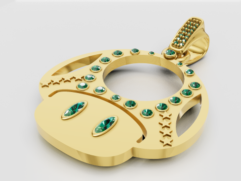 Mario mushroom pendant 3Dプリントモデル
