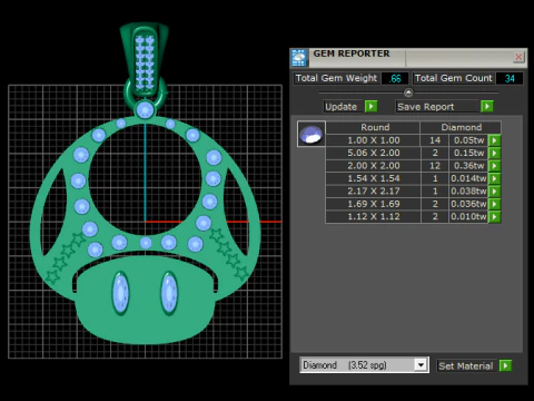Mario mushroom pendant 3D Print Model