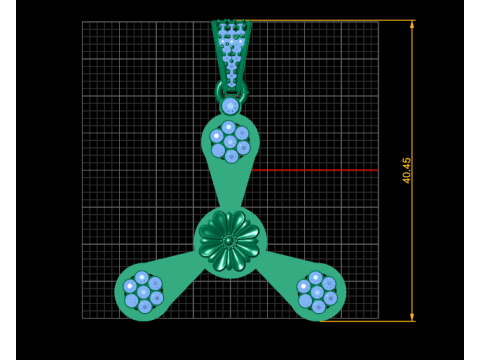 Floral gold pendant 3D Принт Модель