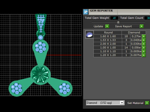 Floral gold pendant 3D Принт Модель