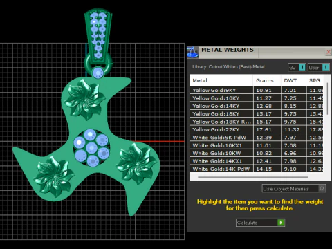 Floral engraved pendant 3D Print Model