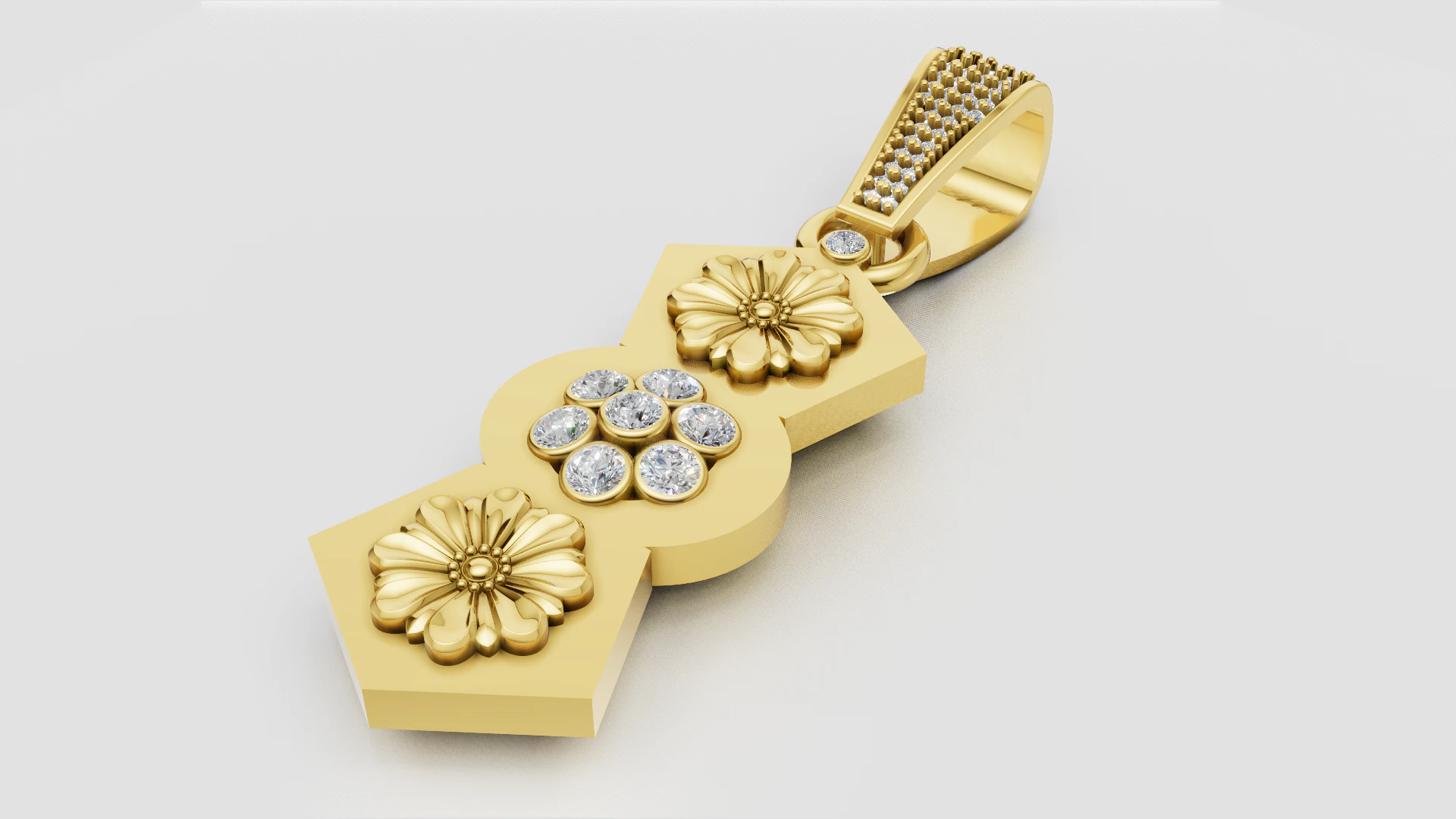 Geometric pendant 3D Print Model .c4d .max .obj .3ds .fbx .stl .blend 