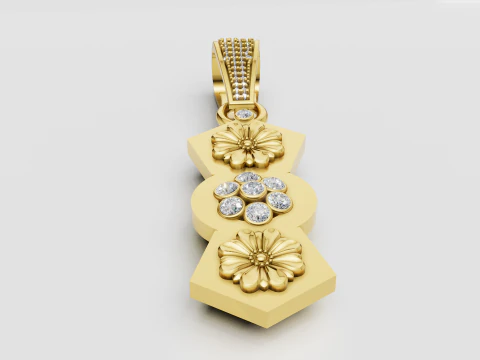 Geometric pendant 3D Print Model