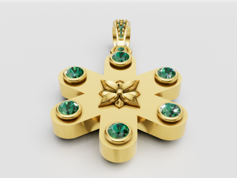 Emerald pendant Modello di stampa 3D