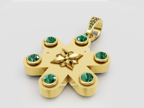 Emerald pendant Modello di stampa 3D
