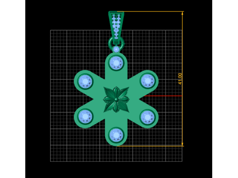 Emerald pendant Modello di stampa 3D