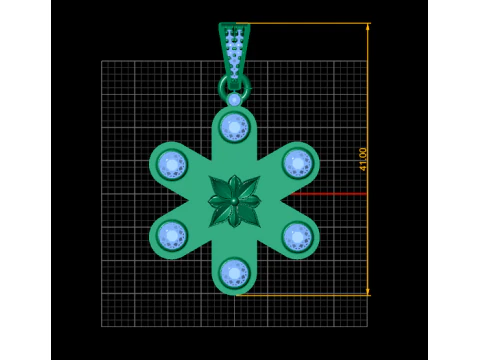 Emerald pendant 3D Print Model