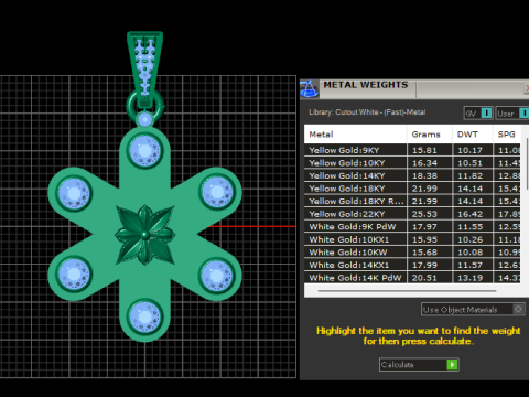 Emerald pendant Modello di stampa 3D
