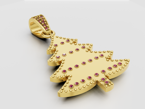 Christmas tree pendant 3Dプリントモデル