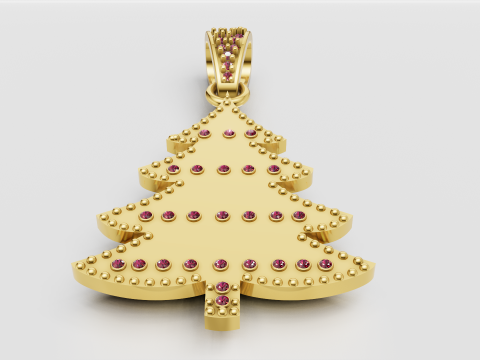 Christmas tree pendant 3D Print Model