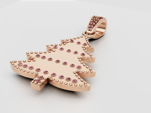 Christmas tree pendant 3D Print Model