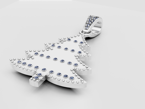 Christmas tree pendant 3D Print Model