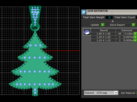 Christmas tree pendant 3D Print Model