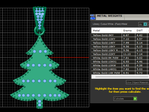 Christmas tree pendant 3D Print Model