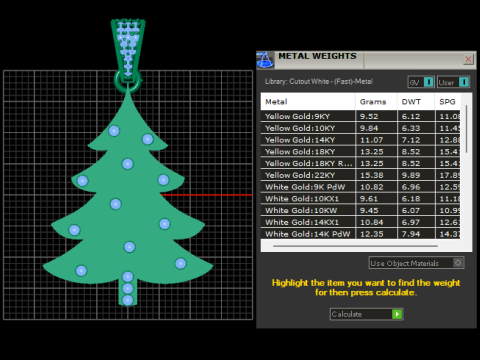 Gold christmas tree pendant 3D Print Model