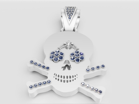 Skull pendant gold 3D Принт Модель