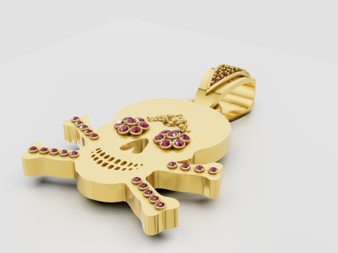 Skull pendant gold 3D Принт Модель