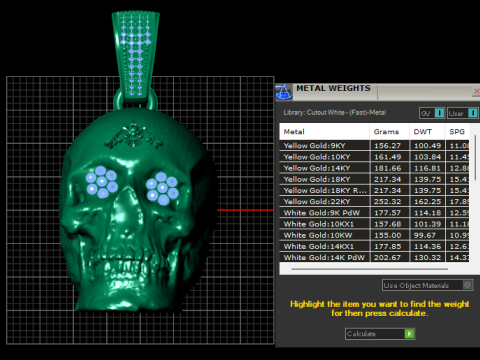Skull pendant gold 3D Baskı Modeli