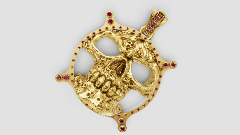 Pendentif roi crâne Modèles 3D en vedette .c4d .max .obj .3ds .fbx .stl .blend 