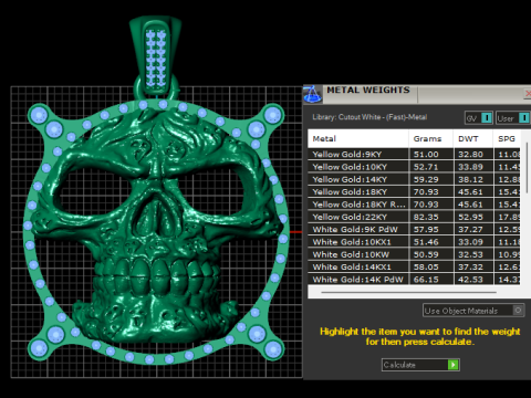 Pendentif roi crâne Modèles 3D en vedette