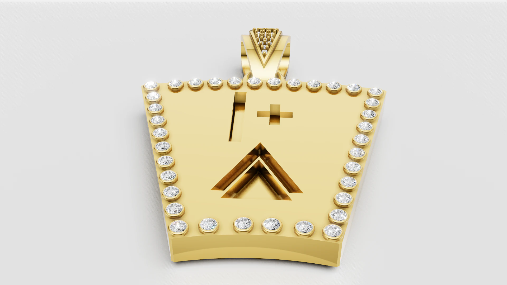 Spade necklace 3D Print Model .c4d .max .obj .3ds .fbx .stl .blend