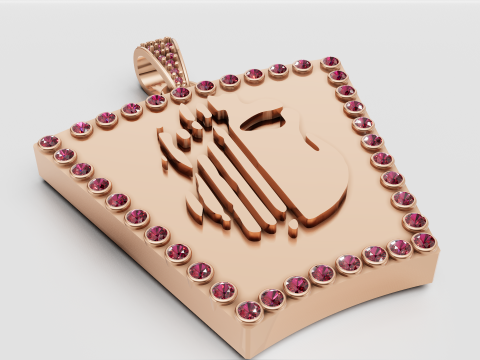 Arabic calligraphy pendant 3D 프린트 모델