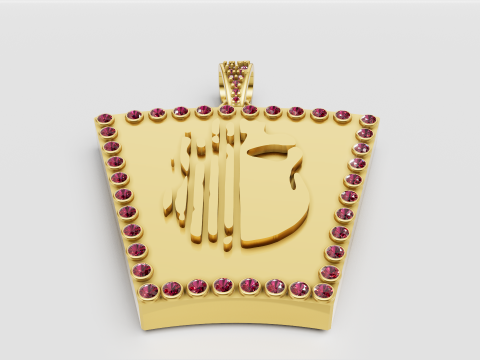 Arabic calligraphy pendant 3D 프린트 모델