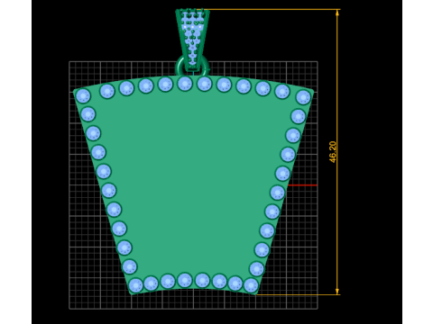 Arabic calligraphy pendant 3D 프린트 모델