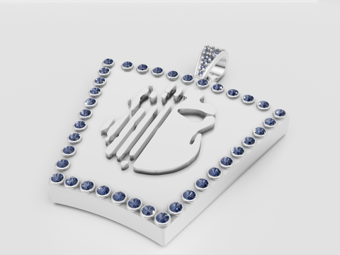 Arabic calligraphy pendant 3D 프린트 모델